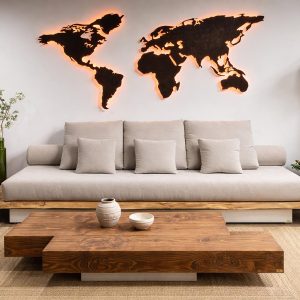 Lampara Kyoto mapa mundi